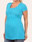 Motherhood Maternity: Short Sleeve Deep V-neck Empire Waist Maternity T Shirt