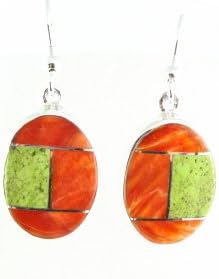 Sterling Silver Spiny Oyster Gaspeite Earrings