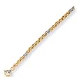 14K Yellow Gold Diamond Accent Cable Link Bracelet - 7.75 inches