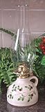 Emerson Creek Pottery Ceramic And Glass Hurricane Lamp 14 H