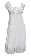 eVogues Plus Size White Cotton Empire…