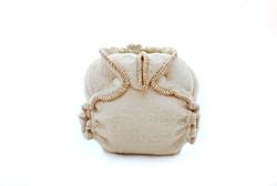 Kissaluvs Cotton Fleece Fitted Diaper, Unbleached, 0 - Newborn 5-15lbs