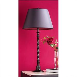 Ripple Table Lamp with Stephanie Shade in Lava Bronze