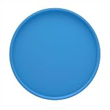 Kraftware Bartenders Choice Fun Colors Collection 14-Inch Round Serving Tray, Process Blue