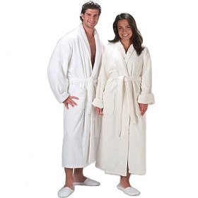 Turkishtowels Terry-Soft Bathrobe, 100% Combed Pure Egyptian Cotton Terry Robe