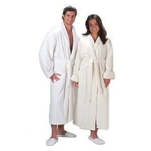 Turkishtowels Terry-Soft Bathrobe, 100% Combed Pure Egyptian Cotton Terry Robe