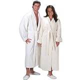Turkishtowels Terry-Soft Bathrobe, 100% Combed Pure Egyptian Cotton Terry Robe