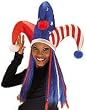 Patriotic Jester Hat with Hair