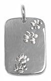 Pet Supplies : Sterling Silver Ferret Tracks Pendant