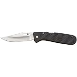 SOG Specialty Knives & Tools AC20-CP AutoClip Knife with Straight Edge Folding 3.5-Inch Steel Blade and Black GRN Handle, Satin Finish