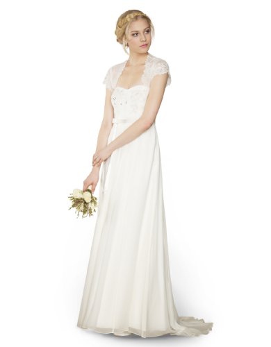 Monsoon Womens Rosella Bridal Dress Size 4 White