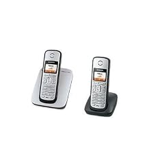 Siemens Gigaset C380 Duo ECO schnurloses DECT Telefon mit beleuchtetem Farbdisplay und zusätzlichem Mobilteil inkl. Ladeschale, titanium