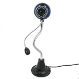 Blue USB Webcam on Flexible Neck w/ Mic
