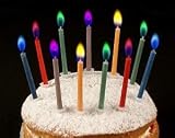 Birthday candles ANGEL FLAMES with coloured flames