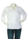 Womens Plus Size Turnback Cuff Spread Collar Blouse