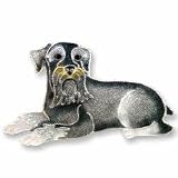 Clearly Charming Schnauzer Sterling Silver and Enamel Pin