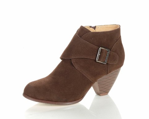 DREAMS AMLABELLE Women's Almond Toe Ankle Bootie On Kitty Heels On Sale