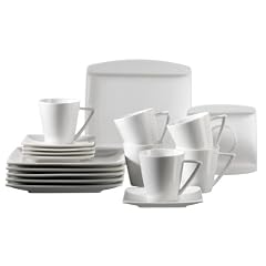 Verso 922169 Kaffeeservice 18-teilig Pura mit je 6 Tassen, Untertassen und Desserteller
