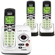 VTech CS6229-3 DECT 6.0 Cordless Phone, Silver/Black, 3 Handsets