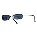 SA106 Mens Narrow Rectangular Rimless Light Snug Sunglasses Brown Black