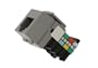 Leviton 41106-RG6 Voice Grade QuickPort Connector (Grey)