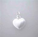 Silver Puffed HEART CHARM Pendant Pretty