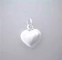 Silver Puffed HEART CHARM Pendant Pretty