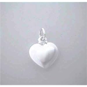 Buy Silver Puffed HEART CHARM Pendant Pretty by SilverSpeck.com
