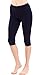 Ladies Cotton or Modal Spandex Capri Leggings, USA Made, Multiple Colors