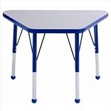 Standard Adjustable Learning Table with Nylon Swivel Glides (Blue) (19"-30"H x 29.6"W x 17.75"D)