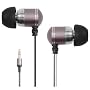 Kanen KM-039 Metallic In Ear Sound Isolating Stereo Earphones - Black