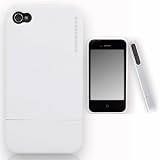 CaseCrown Metallic Glider Case for Apple iPhone 4 and 4S (AT&T, Sprint, & Verizon compatible) - White