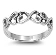 Sterling Silver Plain Ring - Face Height: 7mm - Sizes: 4-9Band Width: 3mm
