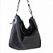 Osgoode Marley Cashmere Handbag Collection Zip Top Floppy Bag (Black)