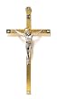 Metal Wall Crucifix - 7" Height - IMPORTED FROM ITALY