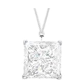 10k White Gold .05 Carat Diamond Solitaire Pendant