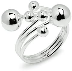 River Island Jewelry- 925 Sterling Silver Exquisite Women or Girls Ball Ring "Size 9"