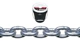 Campbell 0140533 System 3 Grade 30 Low Carbon Steel Proof Coil Chain in Round Pail, Hot Galvanized, 5/16