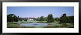 Formal Garden in City Park with City and Mount Evans in Background, Denver, Colorado, USA Framed Art Poster Print by Panoramic Images, 43x19