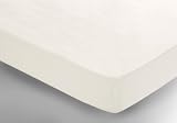 Belledorm 200 Count Easy Care Polycotton Percale Plain Fitted Bed Sheet Single Ivory
