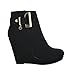 DREAM PAIRS ASH-15 Women's High Fashion Casual Platform Wedge Side Zipper Closure Booties