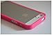 Hot Pink Lovely Soft Trim High Clear Back Hard Cover Bumper Case for iPhone 5 5G