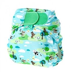 Tots Bots 8-35 lb Easy Fit Hook and Loop Nappy Hey Diddle Print