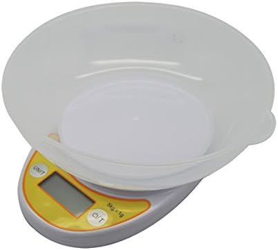 Compact Digital Kitchen Scale Diet Food 5KG/11LBS x 1g w/ Bowl Electronic Weight