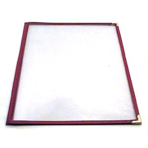 coffee bean menu-8X11 Red Sewn Menu Cover (06-0679) Category: Guest Check Accessories Images