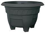 IMAGE OF DCN Plastic 1410BK Azura Round Patio Planter, Black