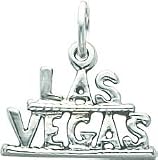 14K White Gold Las Vegas Pendant Charm Jewelry New