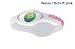 *TOP* Vitalband Silikon Armband Weiss/ Schrift pink XS bis 16,5 cm Gelenkumfang