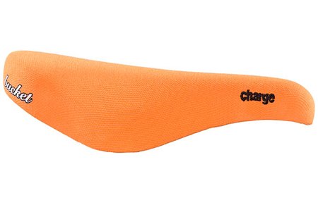 Charge Bucket Seat Bicycle Saddle ORANGE Fabric CrMo