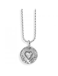 MMA Silver - 18 inch Silver Necklace with Heart Design